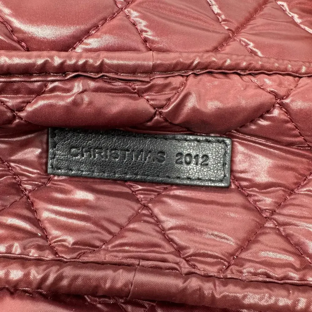 Chanel Quilted Nylon Laptop Case Black Burgundy Limited Edition 2012